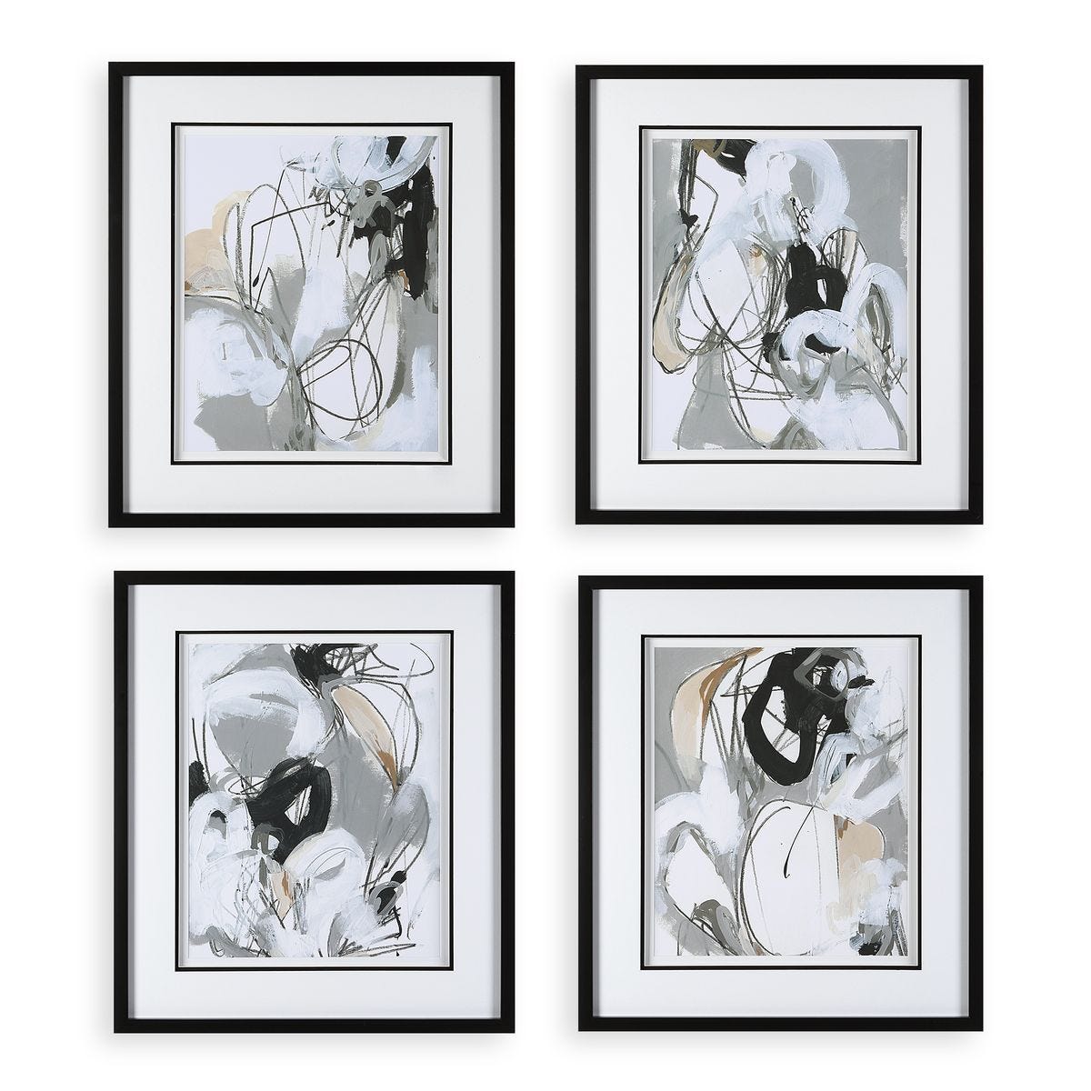 Tangled Threads Framed Prints, S/4 - timeless artwork that brings character to any space | Image 1 | InSTYLE Home & Rugs