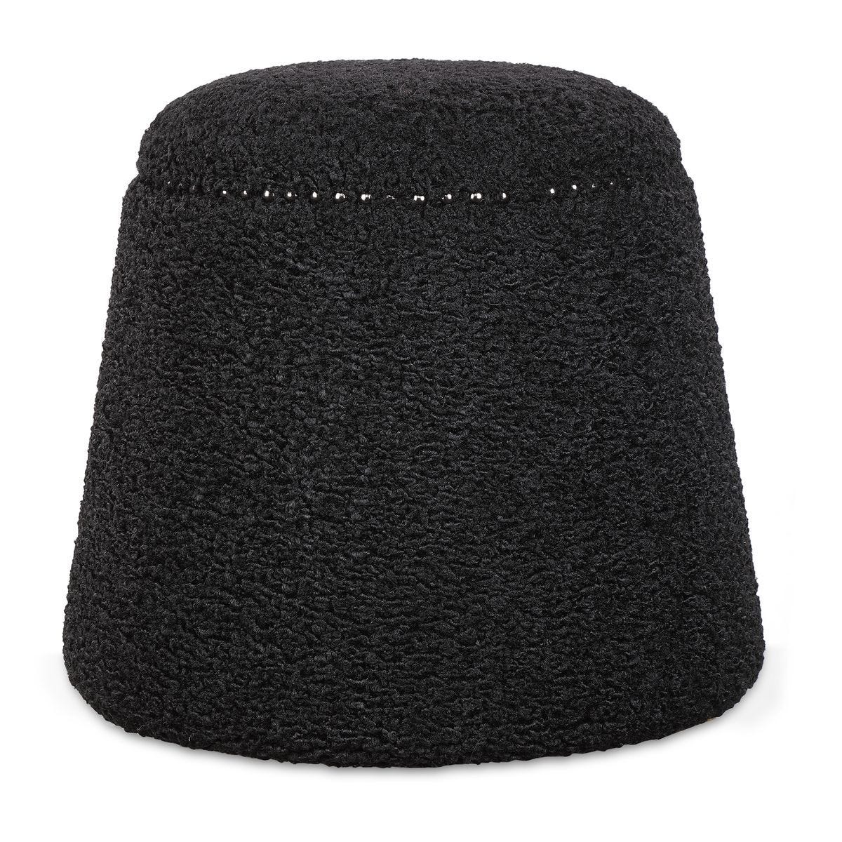 Gumdrop Ottoman, Black - comfortable ottoman for any room | Image 1 | InSTYLE Home & Rugs
