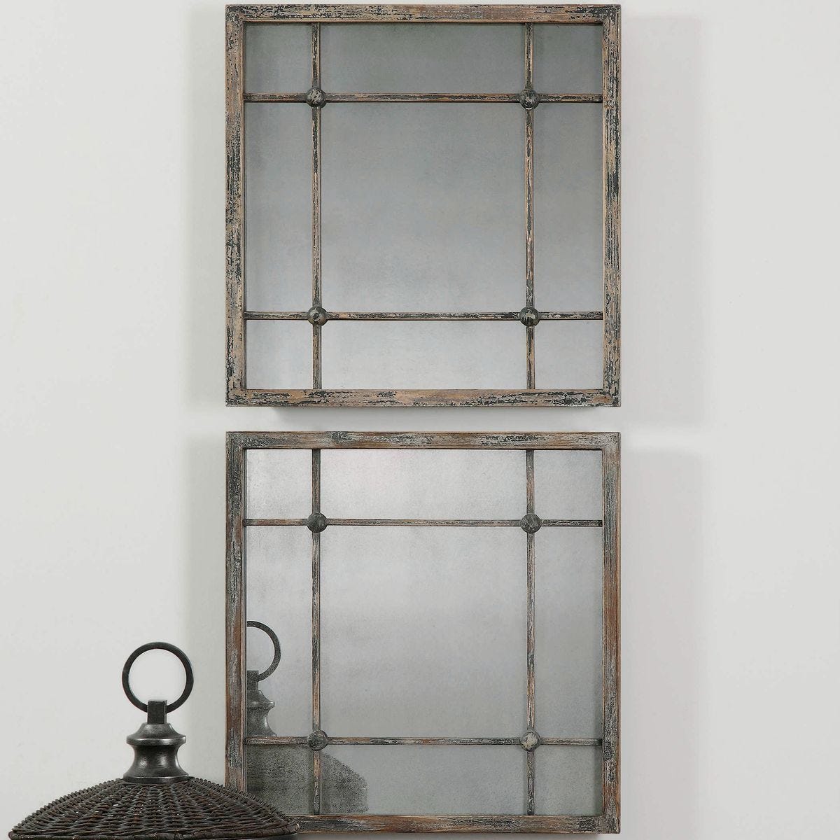 Saragano Square Mirrors, S/2 - perfect for enhancing light and creating a sense of space | Image 1 | InSTYLE Home & Rugs