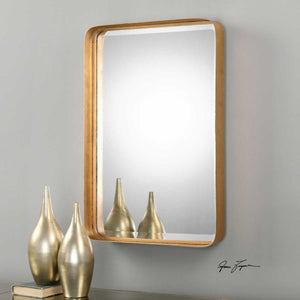 Crofton Vanity Mirror, Gold - full-length mirror for creating the illusion of space and light | Image 3 | InSTYLE Home & Rugs