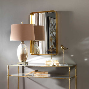 Crofton Vanity Mirror, Gold - full-length mirror for creating the illusion of space and light | Image 5 | InSTYLE Home & Rugs