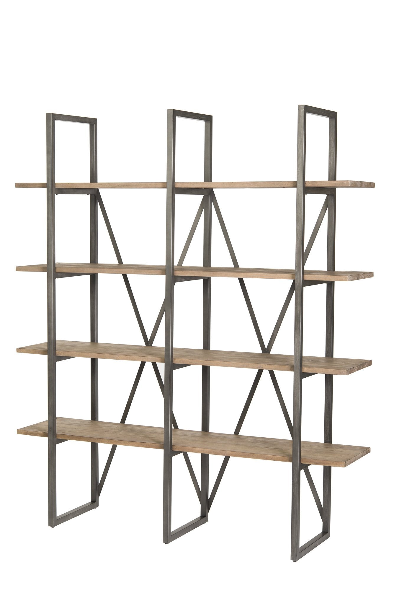Kenya Large Cain Rack - wooden bookcases with multiple shelves for ample storage | Image 1 | InSTYLE Home & Rugs