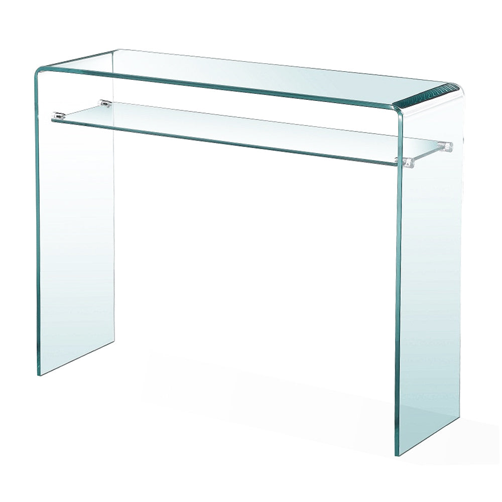 BENT GLASS Console Table GY-S02CST-12 With Shelf - available in various materials and finishes | Image 2 | InSTYLE Home & Rugs