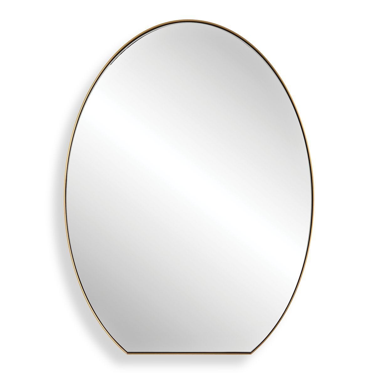 Cabell Oval Mirror, Brass - elegant and functional accent pieces for any room | Image 1 | InSTYLE Home & Rugs
