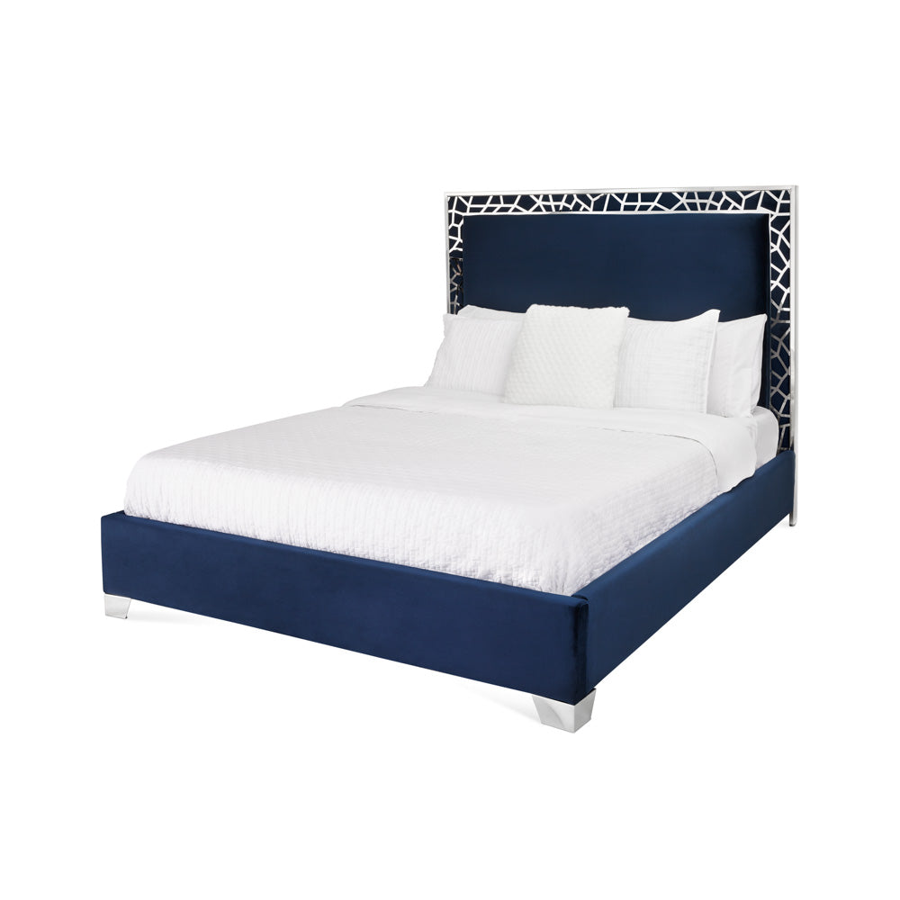WELLINGTON KING BED GY-BED-8503K Blue Velvet - luxurious beds for modern homes | Image 2 | InSTYLE Home & Rugs