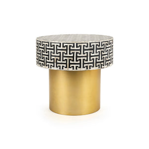 Augustine Bone Inlay End Table - perfect for holding drinks, decor, or lamps | Image 1 | InSTYLE Home & Rugs