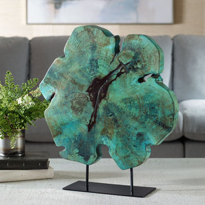Bahati Wood Sculpture, Blue - transform your walls with stylish wall decor | Image 1 | InSTYLE Home & Rugs