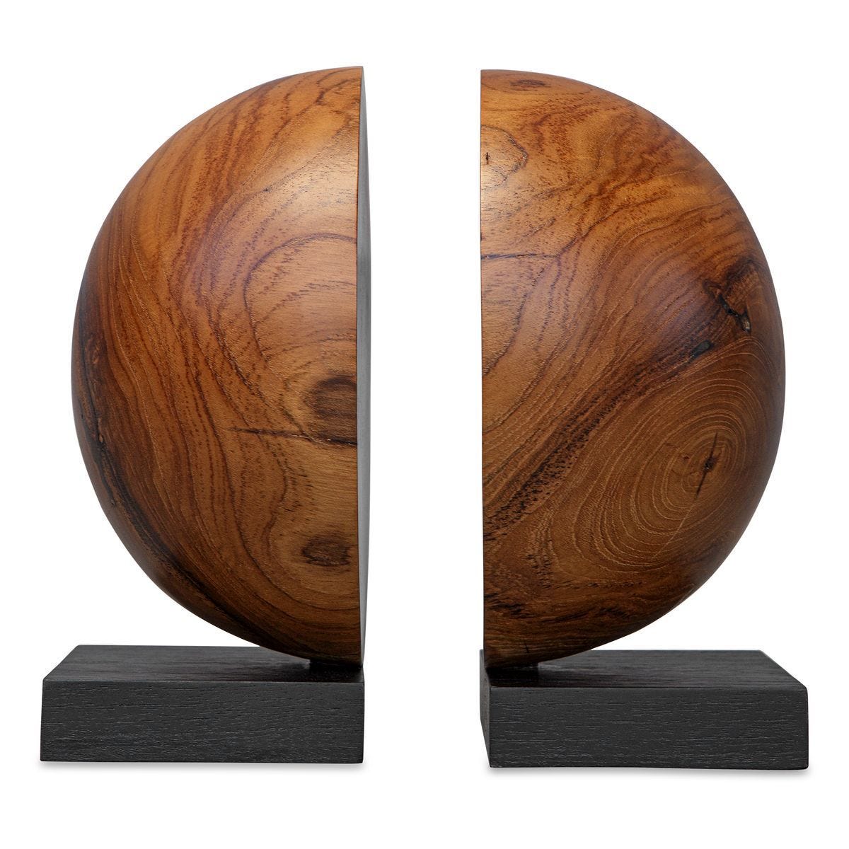 Teak and Noir Bookends, S/2 - decor accents and accessories for every room | Image 2 | InSTYLE Home & Rugs