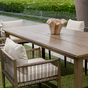 Teak Flow Indoor-Outdoor Bowl, Natural - modern decorative bowl for displaying fruit or decorative items | Image 8 | InSTYLE Home & Rugs