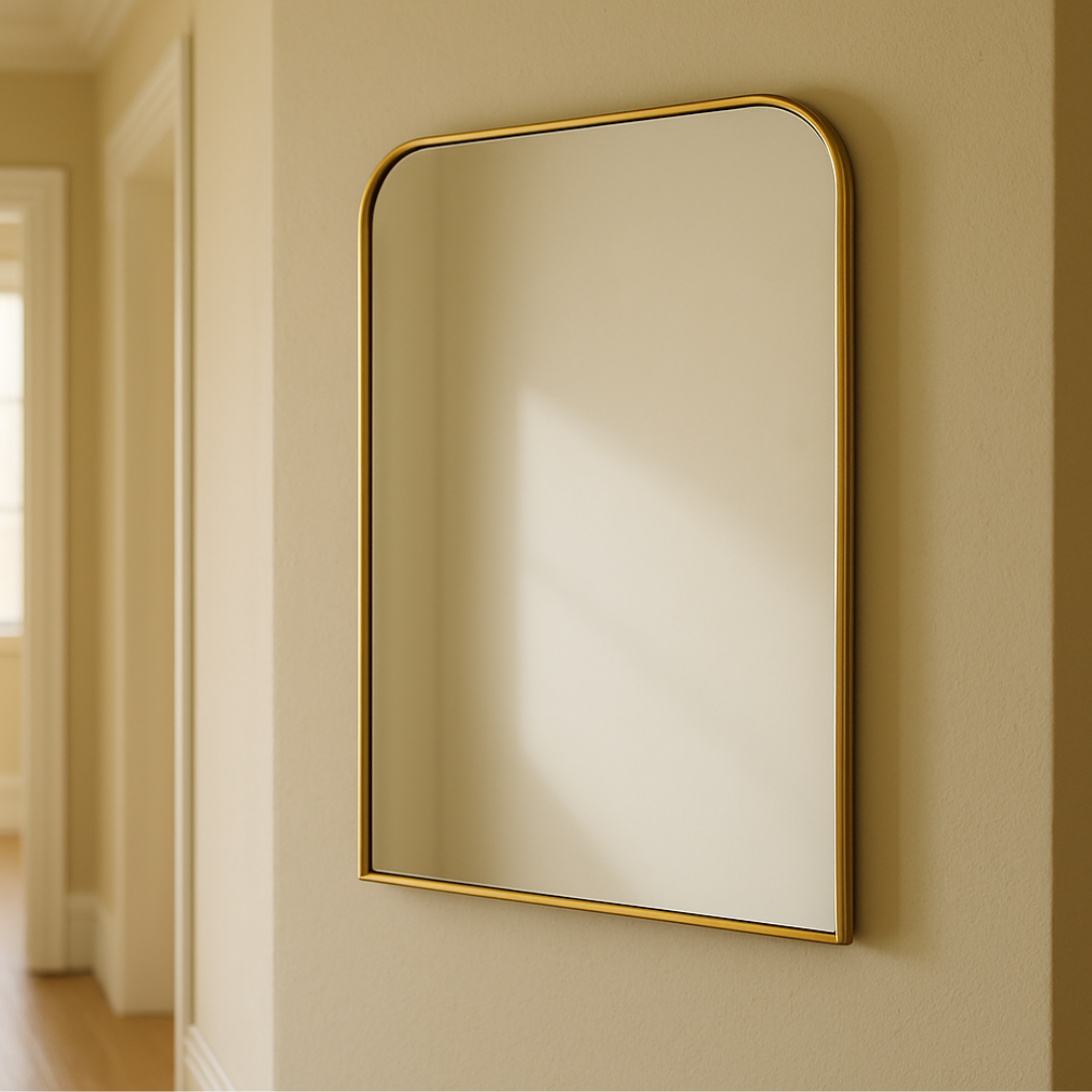 Hazel Wall Mirror: Gold Frame - elegant and functional accent pieces for any room | Image 1 | InSTYLE Home & Rugs