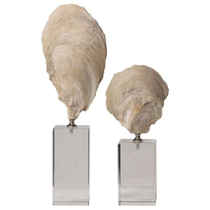 Oyster Shell Sculptures, S/2 - modern accessories for a personalized living space | Image 3 | InSTYLE Home & Rugs