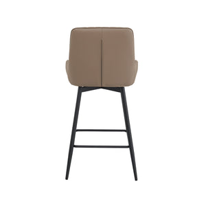 EMMA Swivel Counter Chair GY-COU-1916BK Dark Taupe PU - stylish bar stool for home bars or kitchen counters | Image 4 | InSTYLE Home & Rugs
