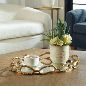Cable Chain Tray, Gold - available in various shapes, sizes, and materials | Image 1 | InSTYLE Home & Rugs