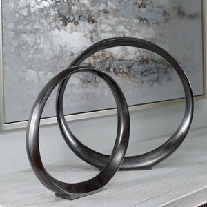 Orbits Ring Sculptures, Black Nickel, S/2 - modern accessories for a personalized living space | Image 7 | InSTYLE Home & Rugs