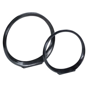 Orbits Ring Sculptures, Black Nickel, S/2 - modern accessories for a personalized living space | Image 3 | InSTYLE Home & Rugs