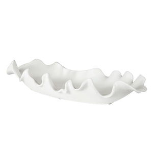 Ruffled Feathers Indoor-Outdoor Bowl, White - elegant decorative bowl for a unique centerpiece in any room | Image 5 | InSTYLE Home & Rugs