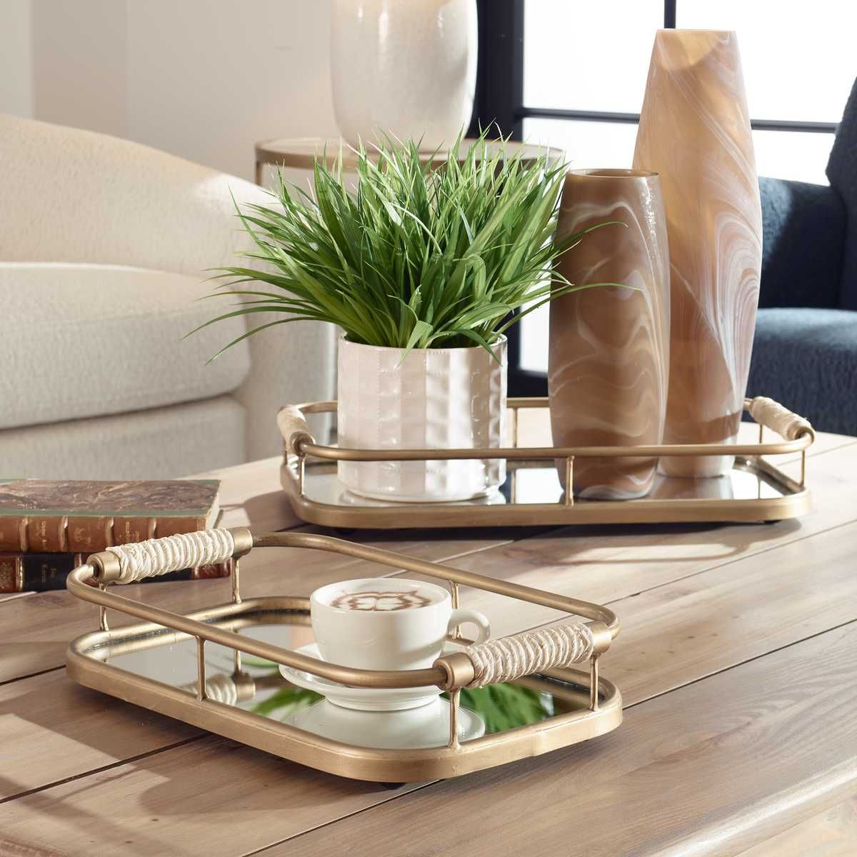 Rosea Trays, S/2 - decor accents and accessories for every room | Image 1 | InSTYLE Home & Rugs