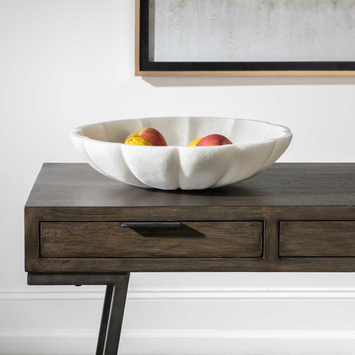 Petal Indoor-Outdoor Bowl - elegant decorative bowl for a unique centerpiece in any room | Image 1 | InSTYLE Home & Rugs