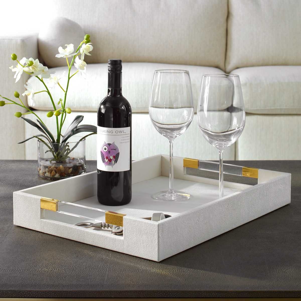 Wessex Tray, White - available in various shapes, sizes, and materials | Image 1 | InSTYLE Home & Rugs