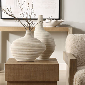Duostacked Vases, White, S/2 - decor accents and accessories for every room | Image 1 | InSTYLE Home & Rugs