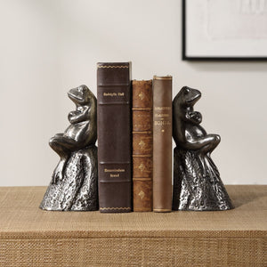 Daydreaming Frogs, Bookends, S/2 - stylish home accessories to complete your decor | Image 1 | InSTYLE Home & Rugs