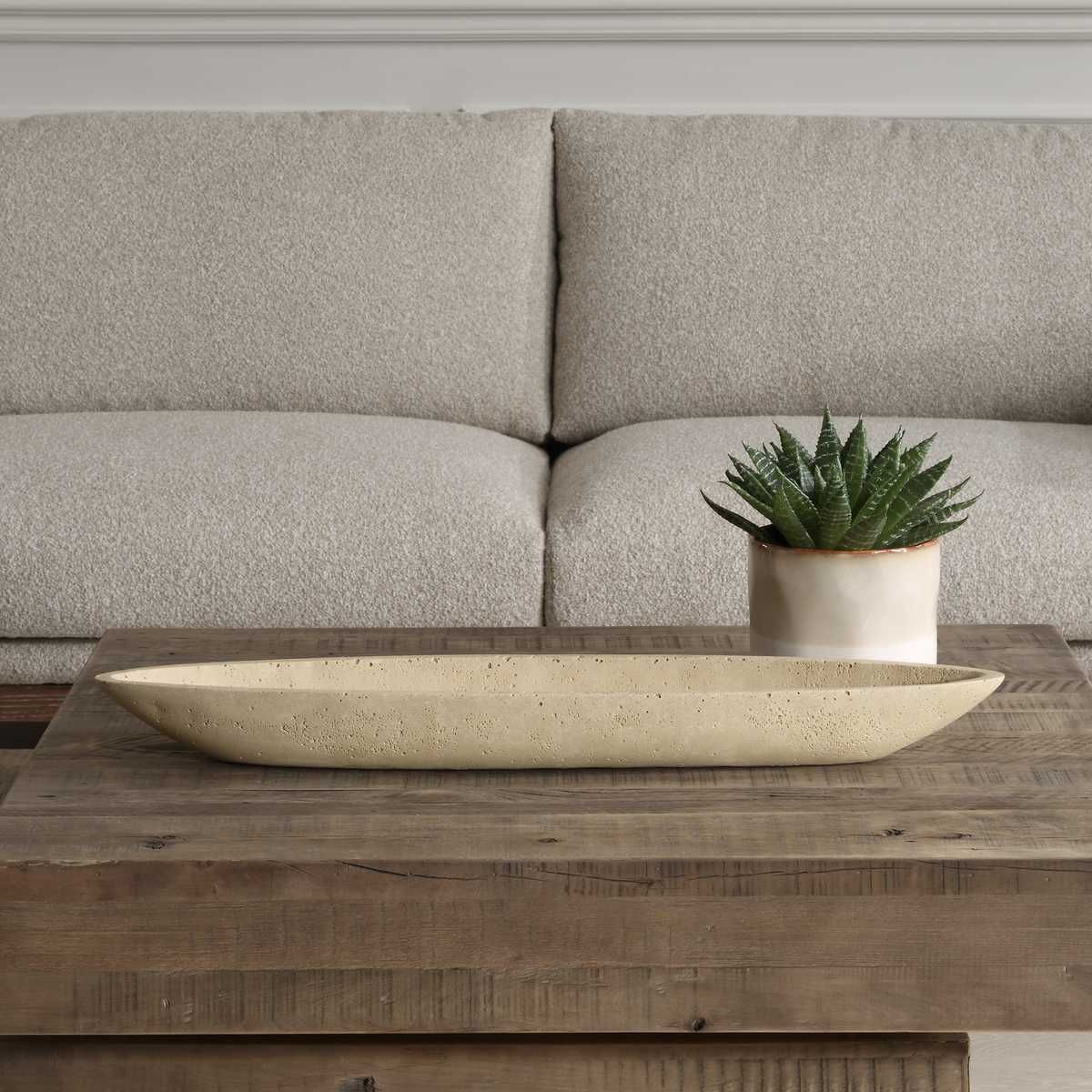 Vessel Bowl, Ivory - elegant decorative bowl for a unique centerpiece in any room | Image 1 | InSTYLE Home & Rugs