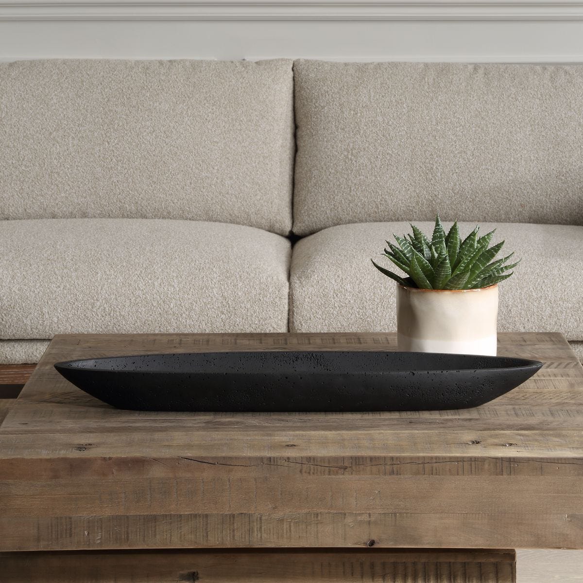 Vessel Bowl, Black - stylish decorative bowl to enhance your home decor | Image 1 | InSTYLE Home & Rugs