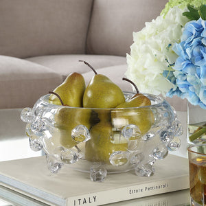 Aura, Glass Bowl - elegant decorative bowl for a unique centerpiece in any room | Image 1 | InSTYLE Home & Rugs