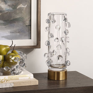 Aura, Glass Vase - modern vase with sleek design for floral arrangements | Image 3 | InSTYLE Home & Rugs