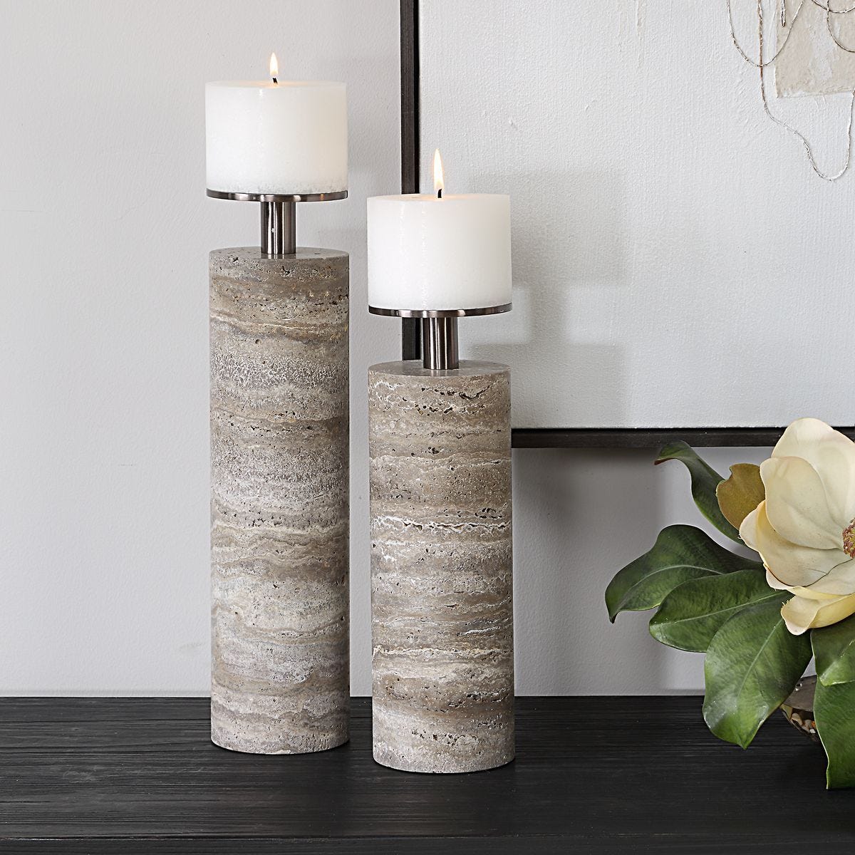 Shadowstone, Candleholders, S/2 - decor accents and accessories for every room | Image 1 | InSTYLE Home & Rugs