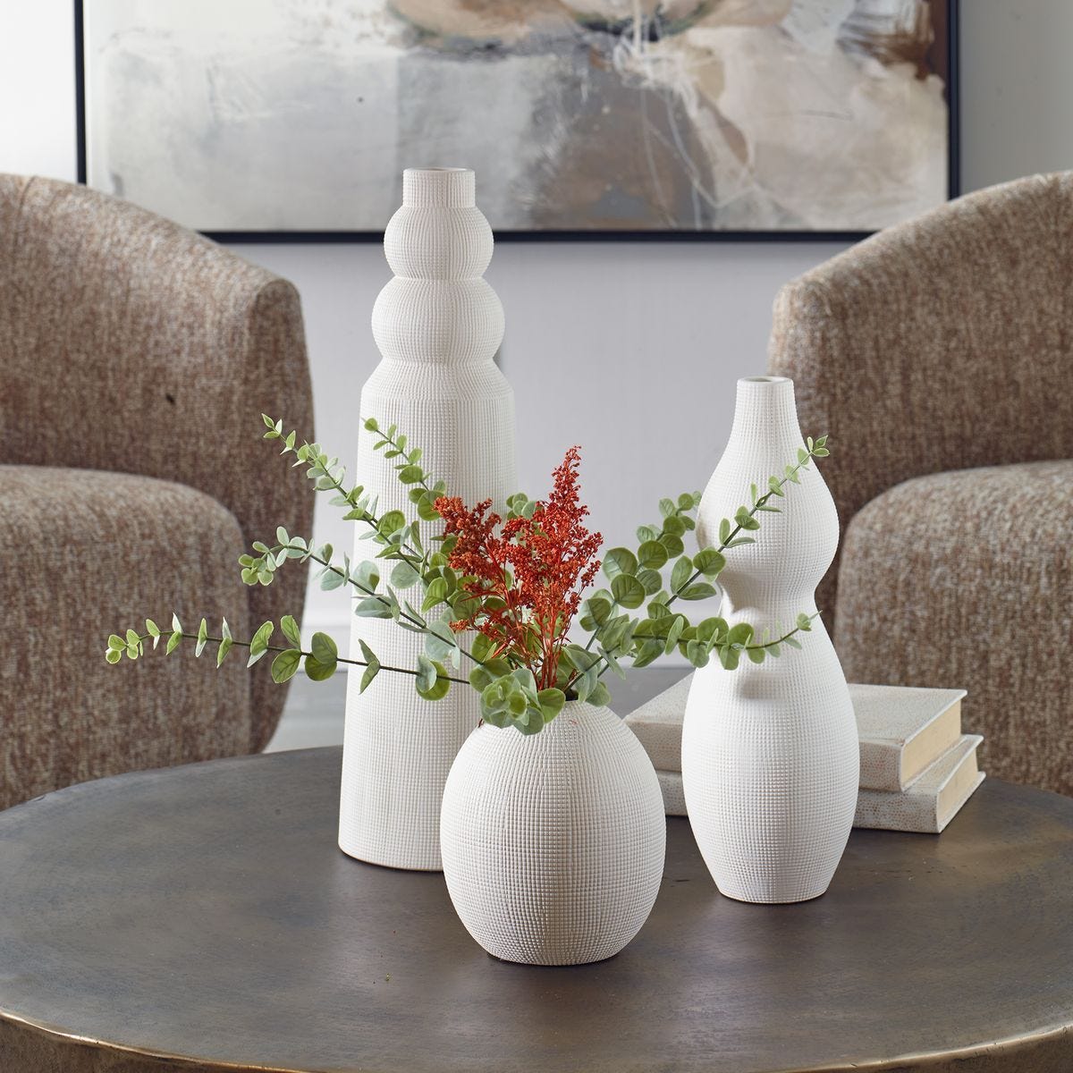 Forma Indoor-Outdoor Vases, S/3 - stylish home accessories to complete your decor | Image 1 | InSTYLE Home & Rugs