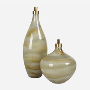 Cascade Bottles, S/2 - stylish home accessories to complete your decor | Image 3 | InSTYLE Home & Rugs