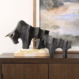 Regal Bull Sculptures, S/2 - stylish home accessories to complete your decor | Image 4 | InSTYLE Home & Rugs