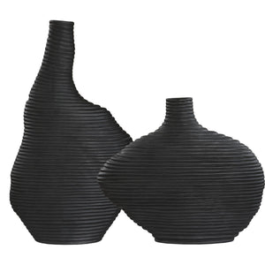Duostacked Vases, Black, S/2 - modern accessories for a personalized living space | Image 4 | InSTYLE Home & Rugs