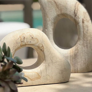 Stone Flow Indoor-Outdoor Sculptures, S/2 - modern accessories for a personalized living space | Image 3 | InSTYLE Home & Rugs
