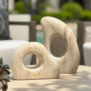 Stone Flow Indoor-Outdoor Sculptures, S/2 - modern accessories for a personalized living space | Image 1 | InSTYLE Home & Rugs