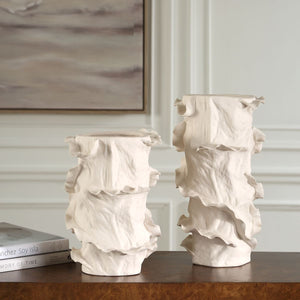 Ripple Crest Vases, S/2 - decor accents and accessories for every room | Image 3 | InSTYLE Home & Rugs