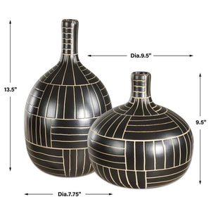 Graphite Stride Vases, S/2 - decor accents and accessories for every room | Image 7 | InSTYLE Home & Rugs