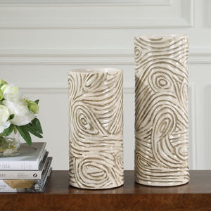 Timber Swirl Vases, S/2 - decor accents and accessories for every room | Image 1 | InSTYLE Home & Rugs