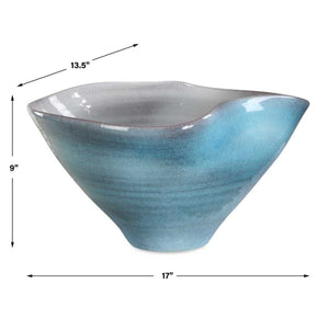 Blue Crest Bowl - elegant decorative bowl for a unique centerpiece in any room | Image 8 | InSTYLE Home & Rugs