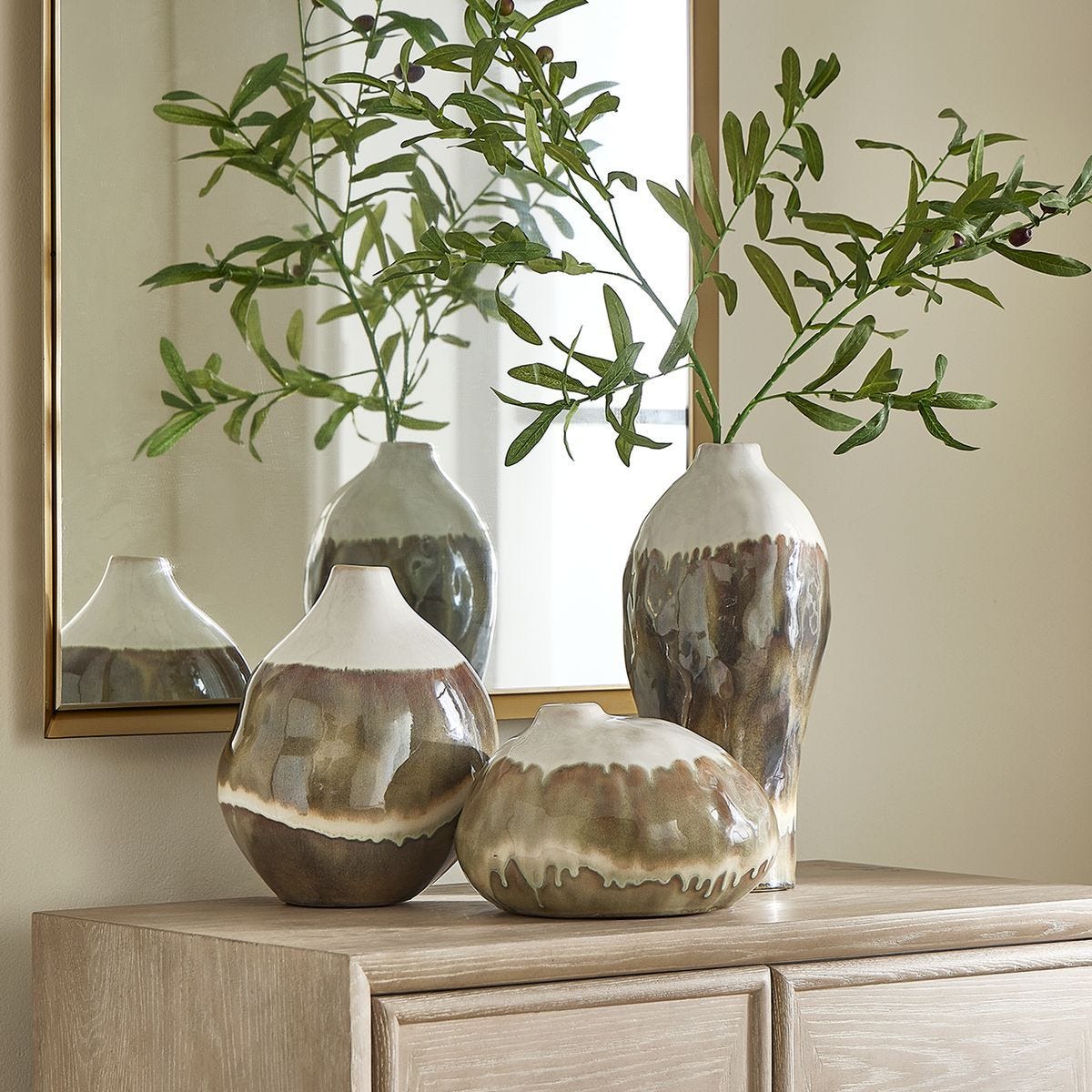 Earthflow Indoor-Outdoor Vases, S/3 - decor accents and accessories for every room | Image 1 | InSTYLE Home & Rugs