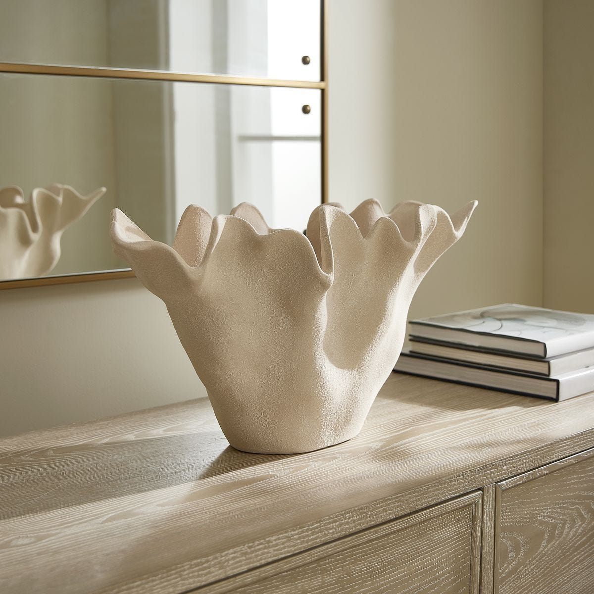 Sand Dune Indoor-Outdoor Bowl - modern decorative bowl for displaying fruit or decorative items | Image 1 | InSTYLE Home & Rugs
