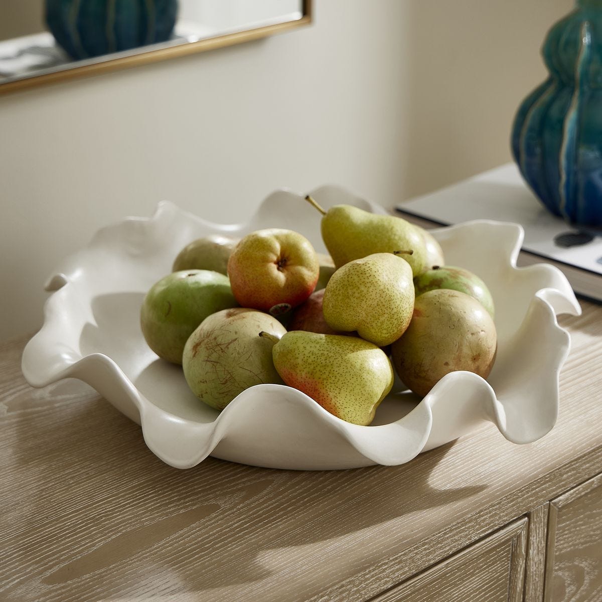Wave Crest Indoor-Outdoor Bowl - elegant decorative bowl for a unique centerpiece in any room | Image 1 | InSTYLE Home & Rugs