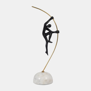 Gymnast On Pole, Black/Gold - stylish home accessories to complete your decor | Image 1 | InSTYLE Home & Rugs