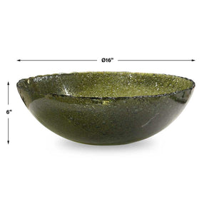 Veridian Shimmer Bowl - elegant decorative bowl for a unique centerpiece in any room | Image 6 | InSTYLE Home & Rugs