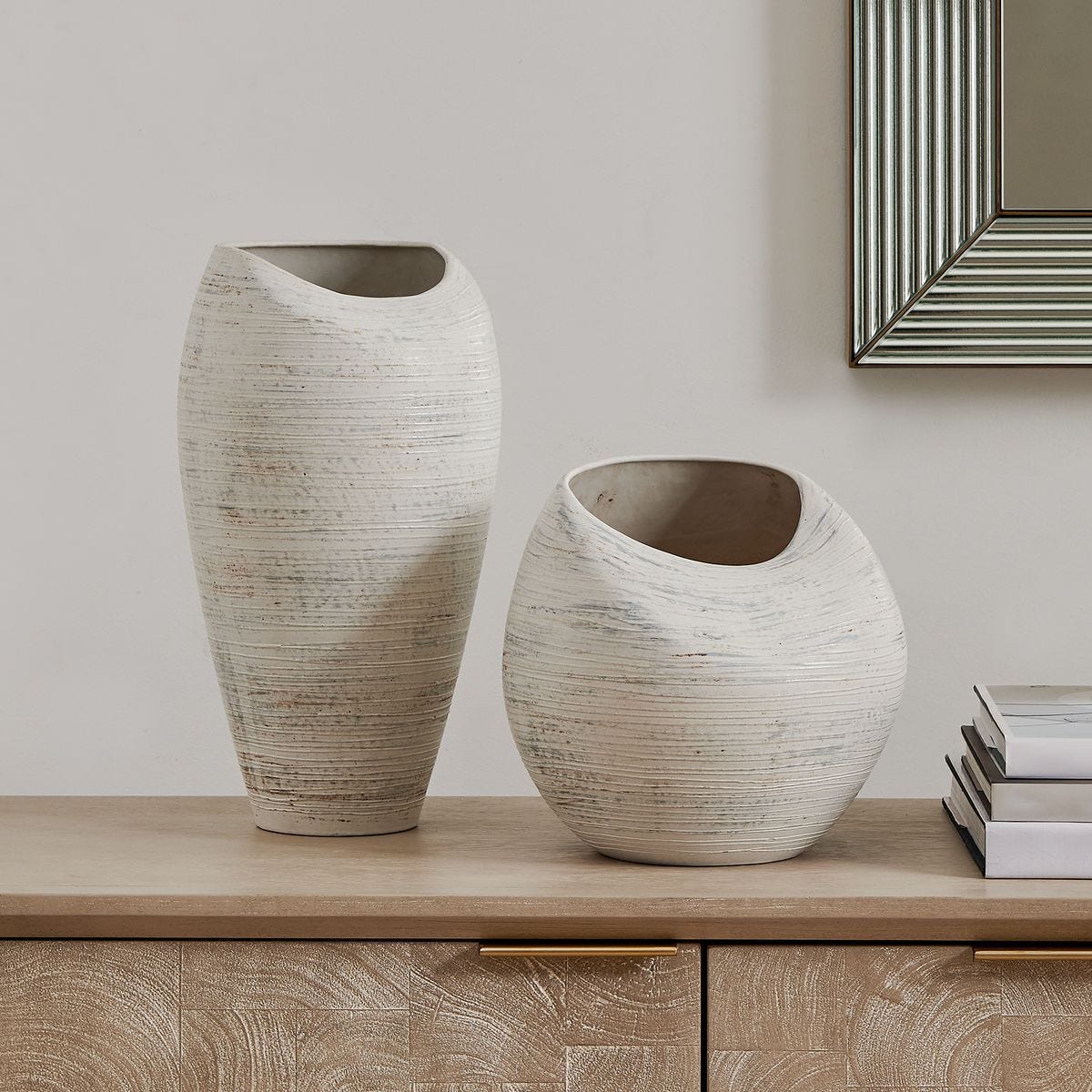 Inara Indoor-Outdoor Vases, S/2 - decor accents and accessories for every room | Image 1 | InSTYLE Home & Rugs