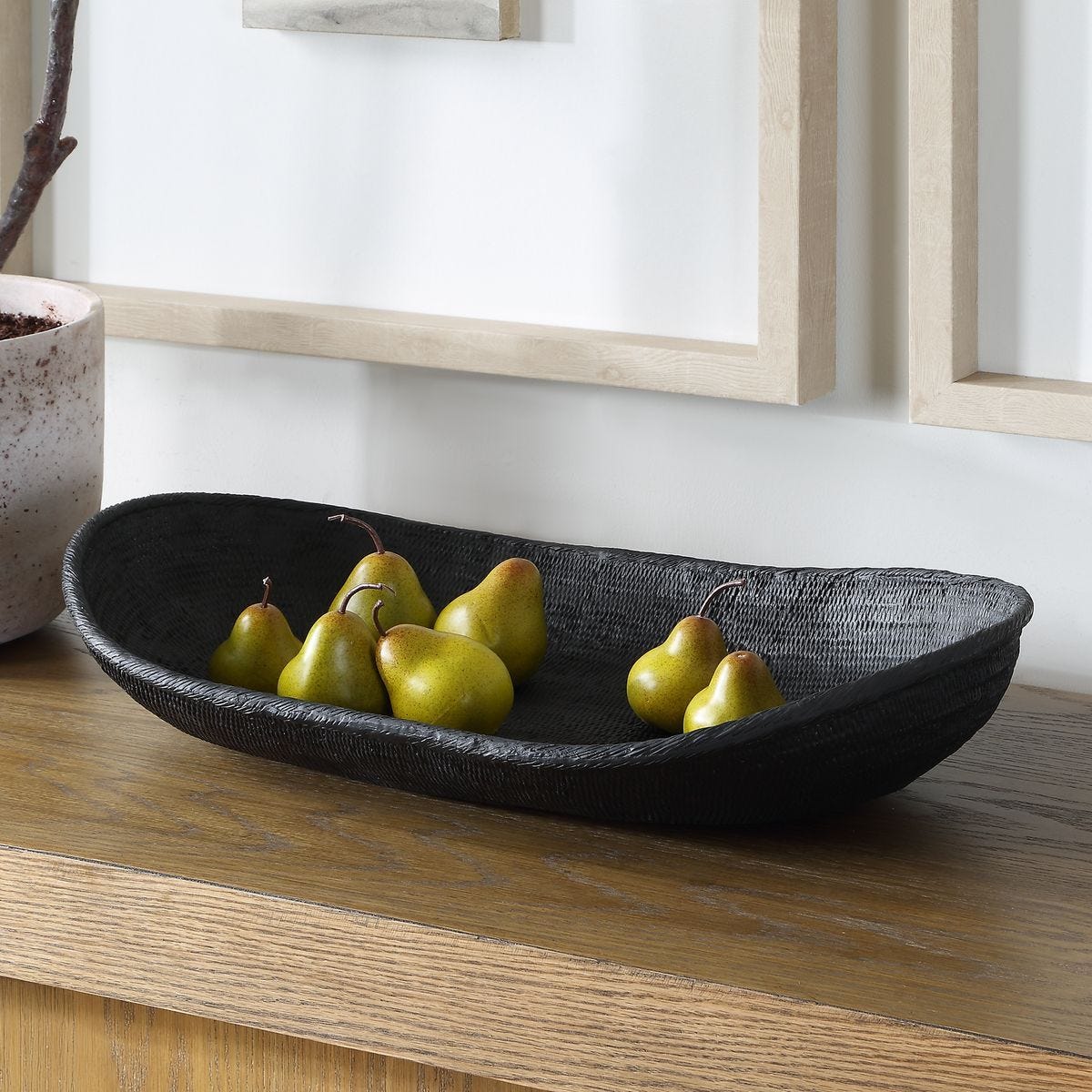 Ember Weave Indoor-Outdoor Bowl - modern decorative bowl for displaying fruit or decorative items | Image 1 | InSTYLE Home & Rugs