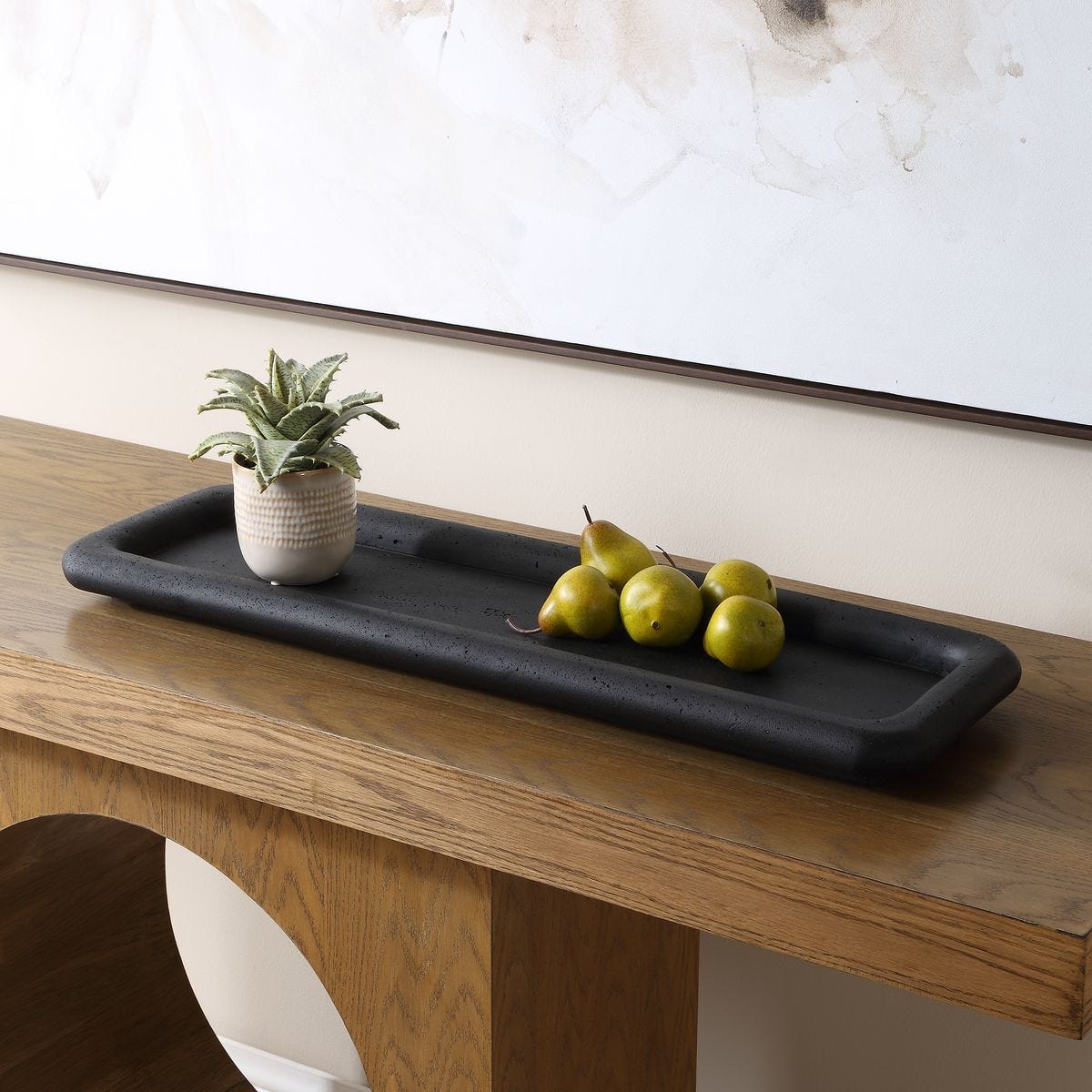 Shadowline Indoor-Outdoor Tray - perfect for serving or as a decorative centerpiece | Image 1 | InSTYLE Home & Rugs