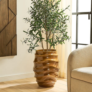 Canyon Wave Indoor-Outdoor Planter - decorative indoor planter for houseplants | Image 1 | InSTYLE Home & Rugs