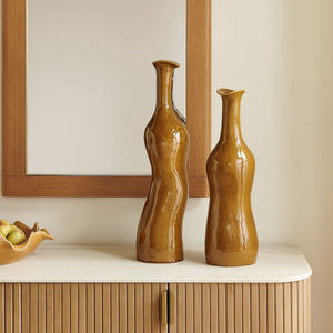 Sienna Flow Indoor-Outdoor Bottle Vases, S/2 - modern accessories for a personalized living space | Image 3 | InSTYLE Home & Rugs